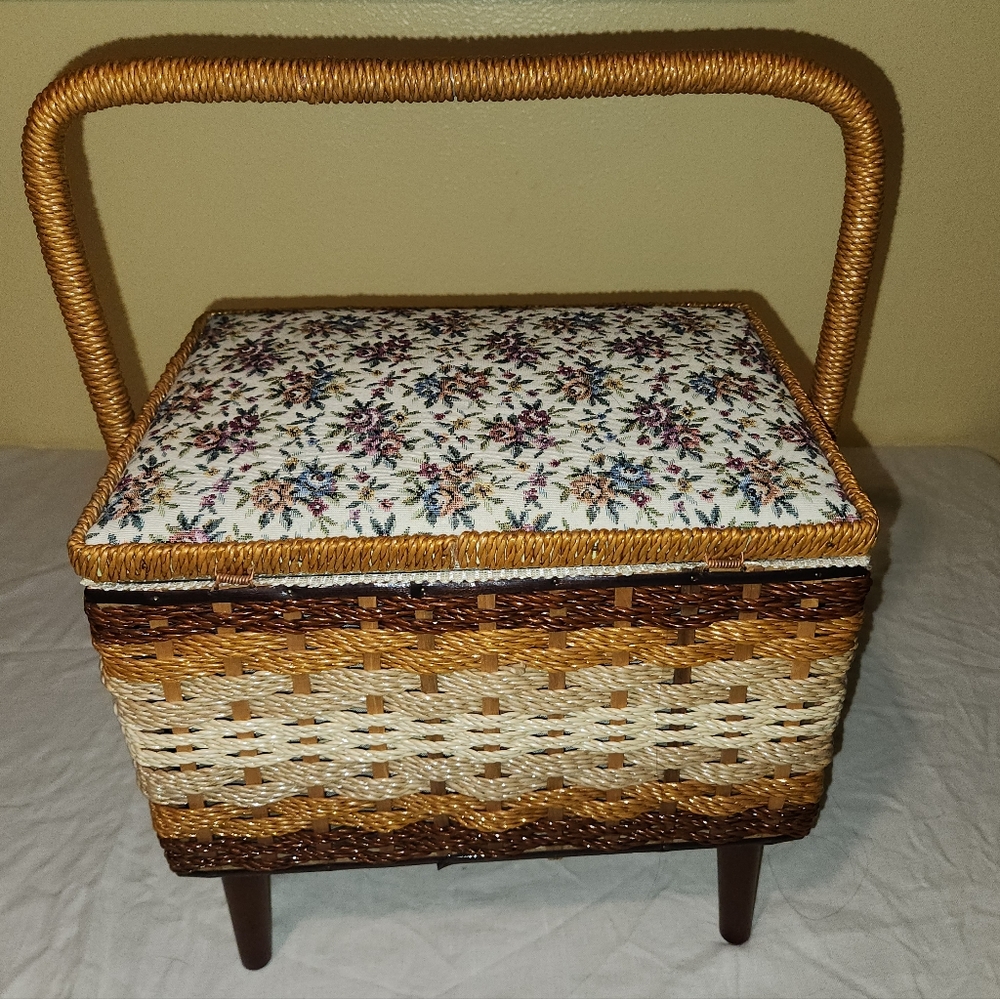 Vintage Sewing Storage Basket by Singer